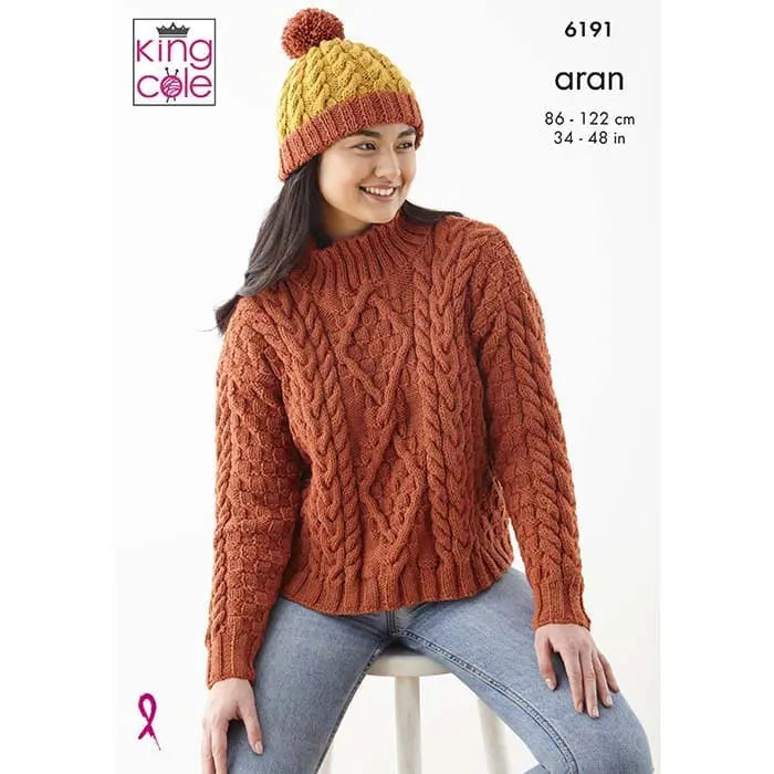 Cape, Sweater and Hat: Knitted in King Cole Big Value Aran