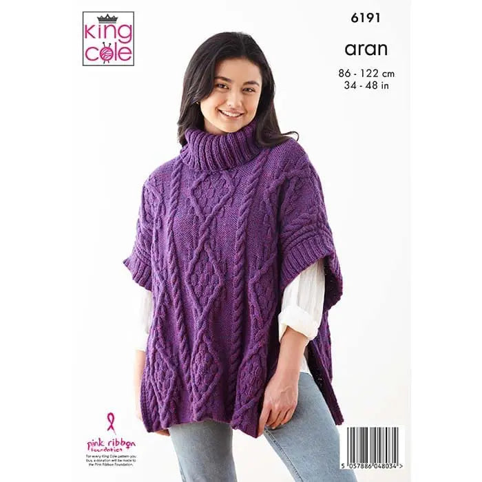 Cape, Sweater and Hat: Knitted in King Cole Big Value Aran