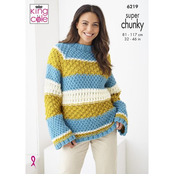 Sweater and Cardigan Knitted in Super Chunky
