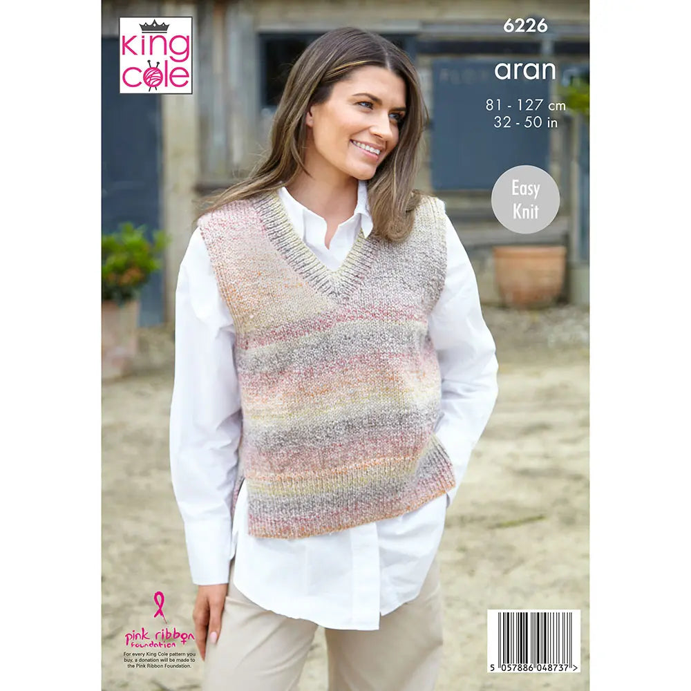 Ladies Vests Knitted in Aran