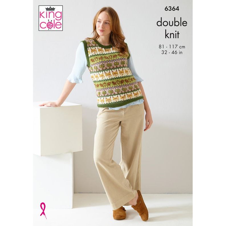 Fairisle Sweater and Tank Top knitted in Merino Blend DK