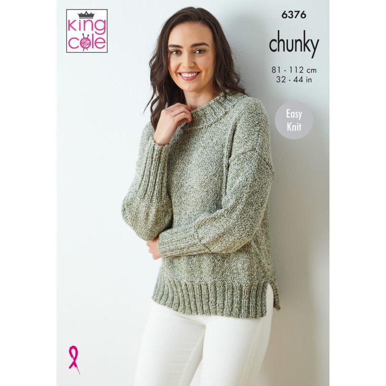 Sweater and Vest Top knitted in Simply Denim Chunky