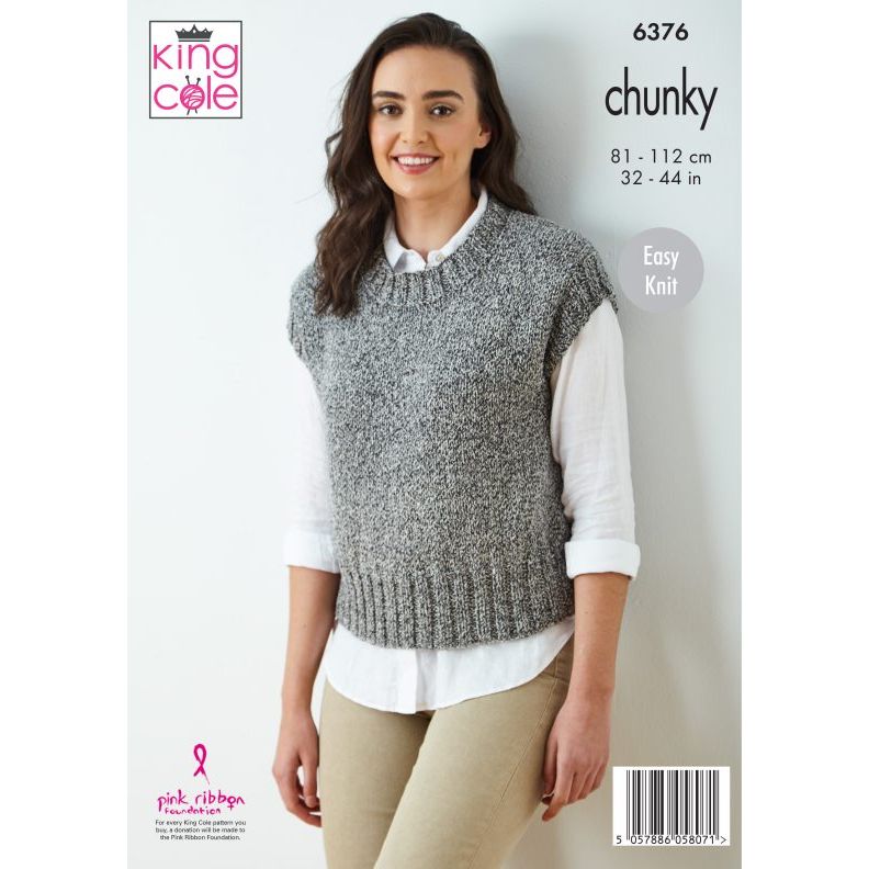 Sweater and Vest Top knitted in Simply Denim Chunky