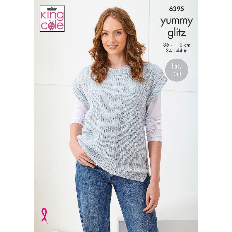 Sweater and Sleeveless Top knitted in Yummy Glitz