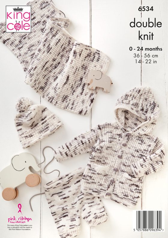 Baby Set knitted in Dot Dot Dash DK