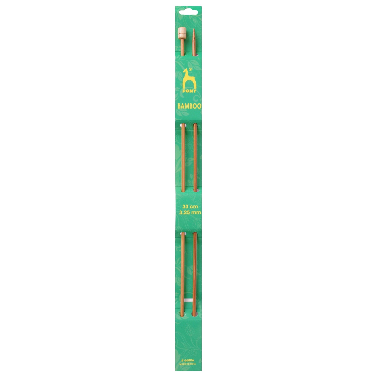Knitting Pins: Single-Ended: Bamboo: 33cm x 3.25mm