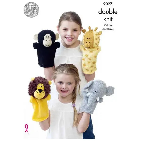 Animal Hand Puppets Knitted with Moments DK & Pricewise DK