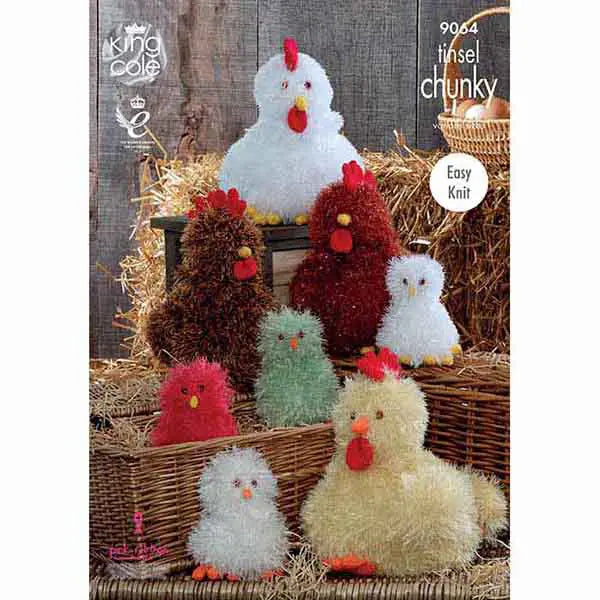 Hens & Chicks knitted with Tinsel Chunky