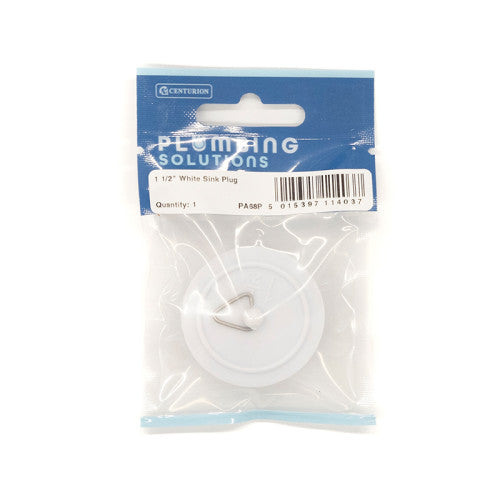Sink & Bath Plug - 1 1/2" - White