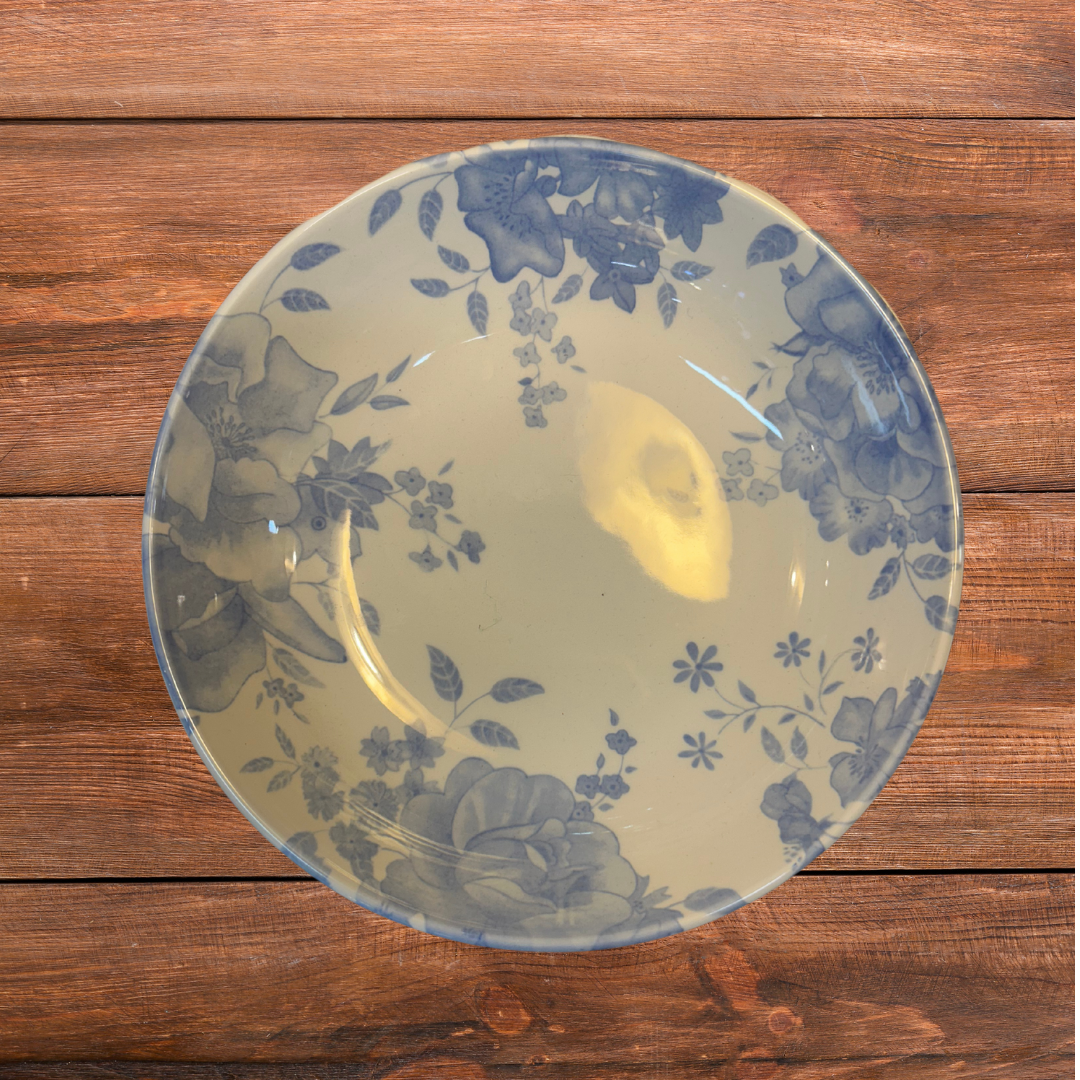 Blue Floral Pasta/Serving Dish