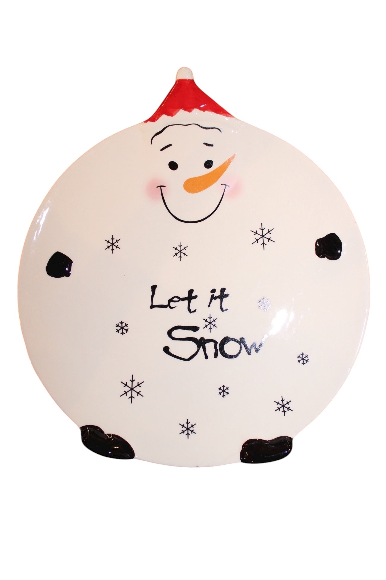 Christmas Santa/Snowman Dish - Large