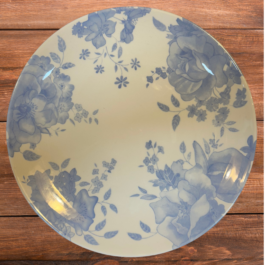 Blue Floral Serving Plate