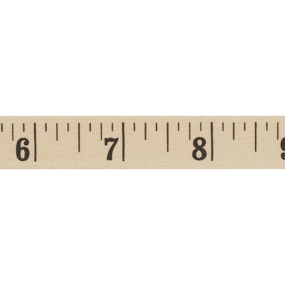 Ribbon: Tape Measure: 15mm: Natural - Price Per Meter