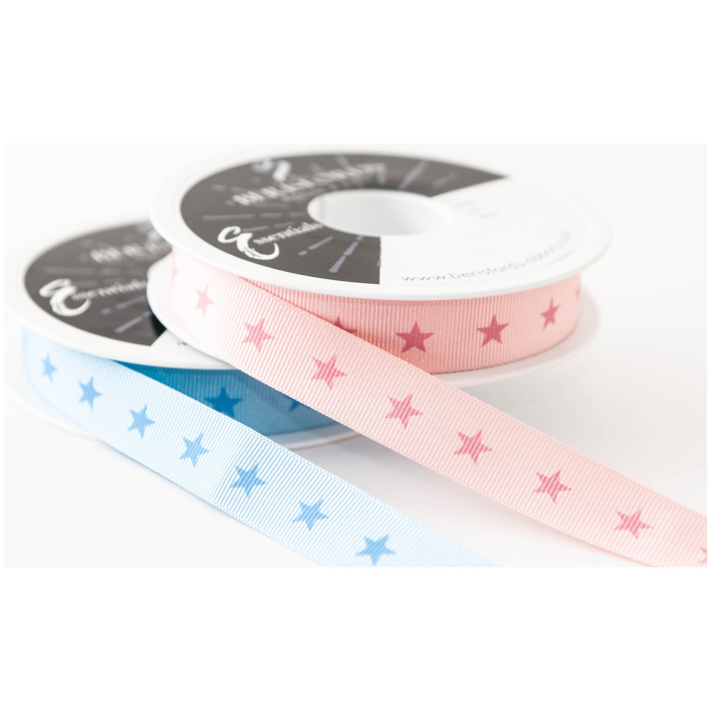 Ribbon: Twinkle Star: 16mm: Pink Price per metre