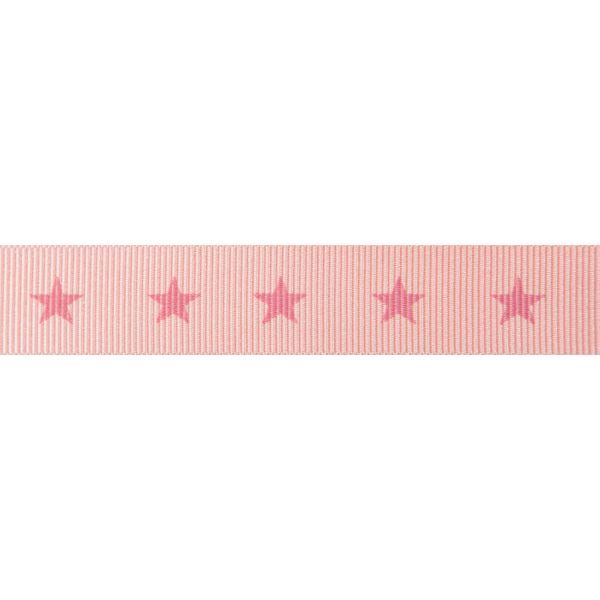 Ribbon: Twinkle Star: 16mm: Pink Price per metre