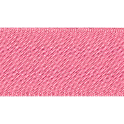 Ribbon: Double Faced Satin: 25mm: Fluorescent Pink: Per Metre
