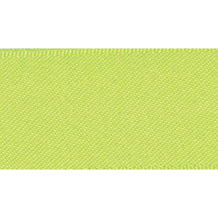 Ribbon: Double Faced Satin: 25mm: Fluorescent Yellow Per Metre