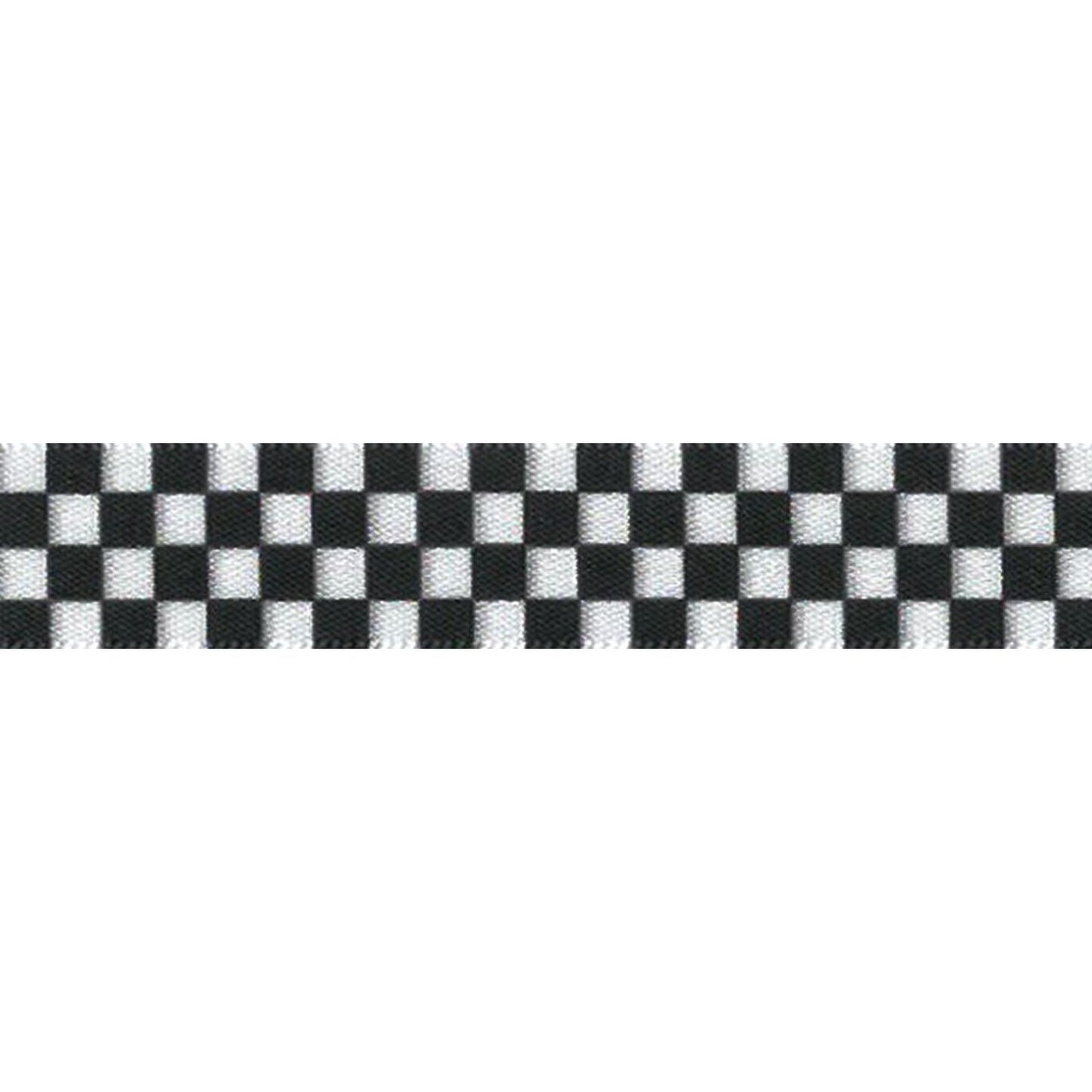 Ribbon: Chequered Flag 25mm Price Per Metre