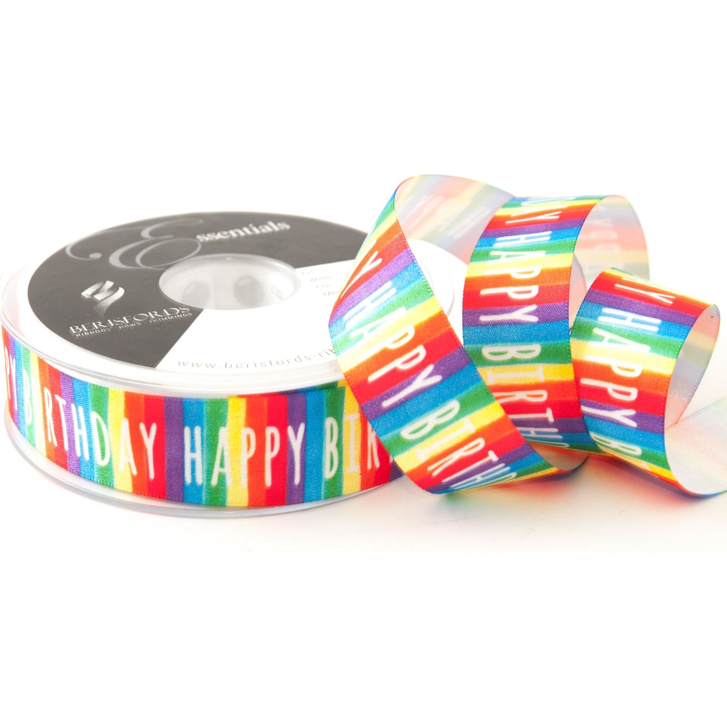 Ribbon: Birthday Stripe 25mm Price Per Metre