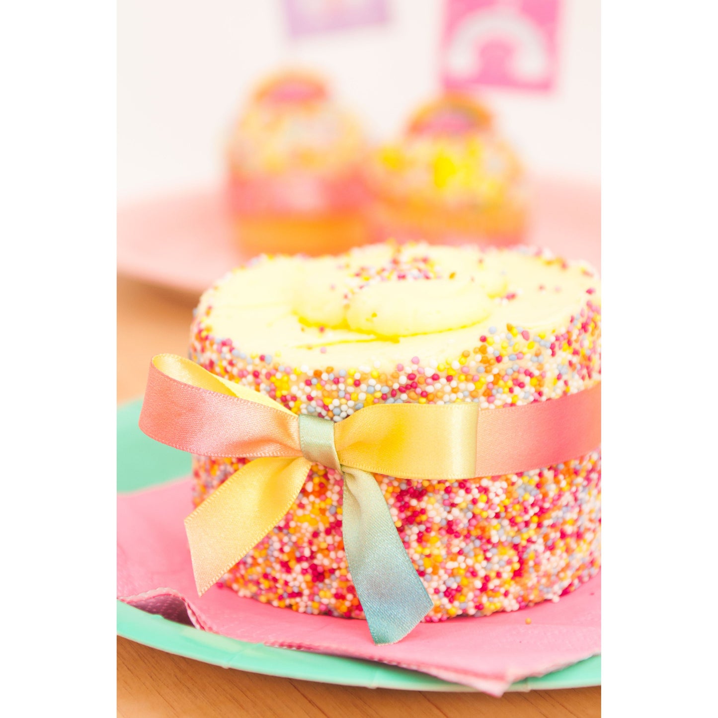 Ribbon: Ombre Dream 15mm: Pale Lemon/Multi Price Per Metre