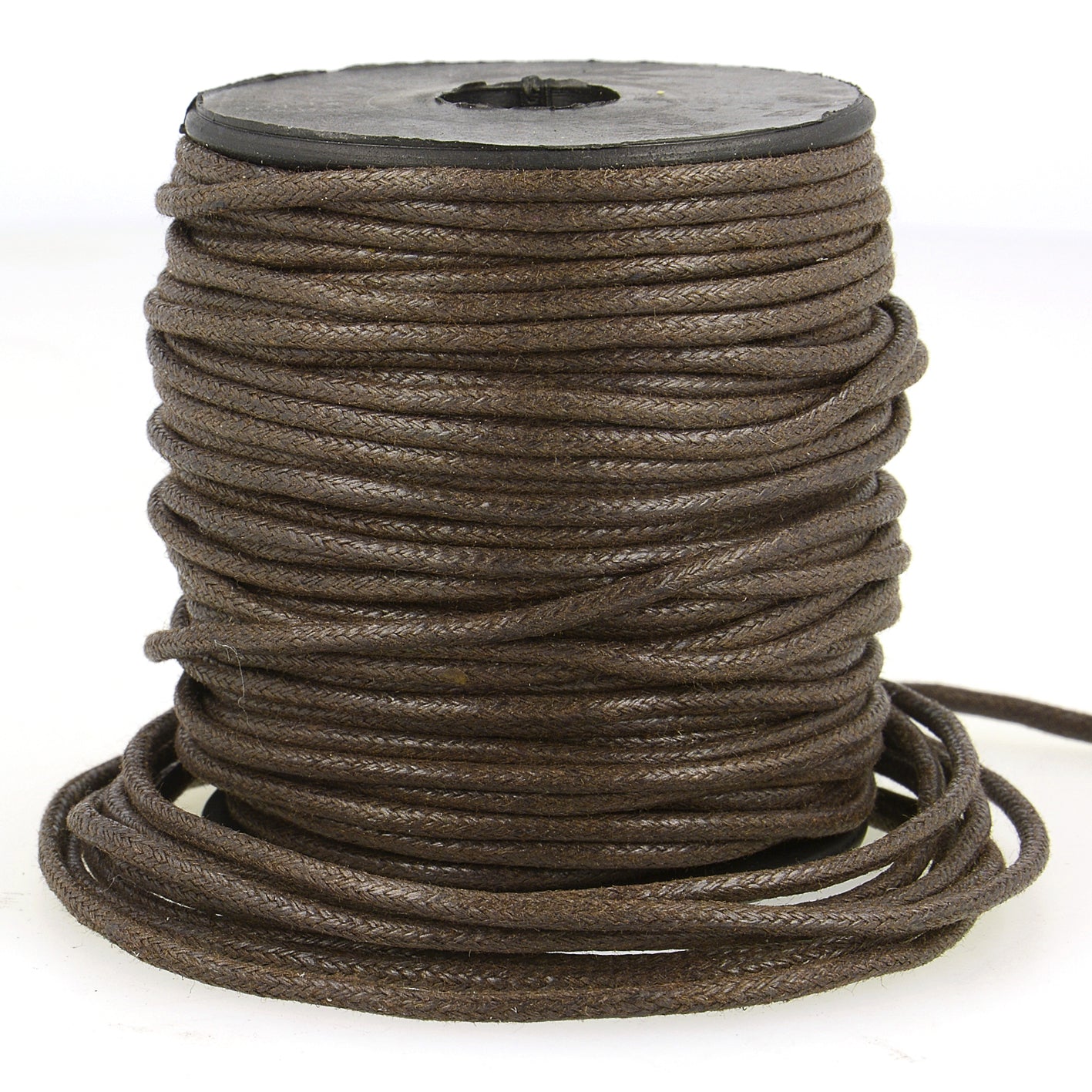 Trim: Cord: Faux Leather 2mm: Chocolate Brown (Price per metre)