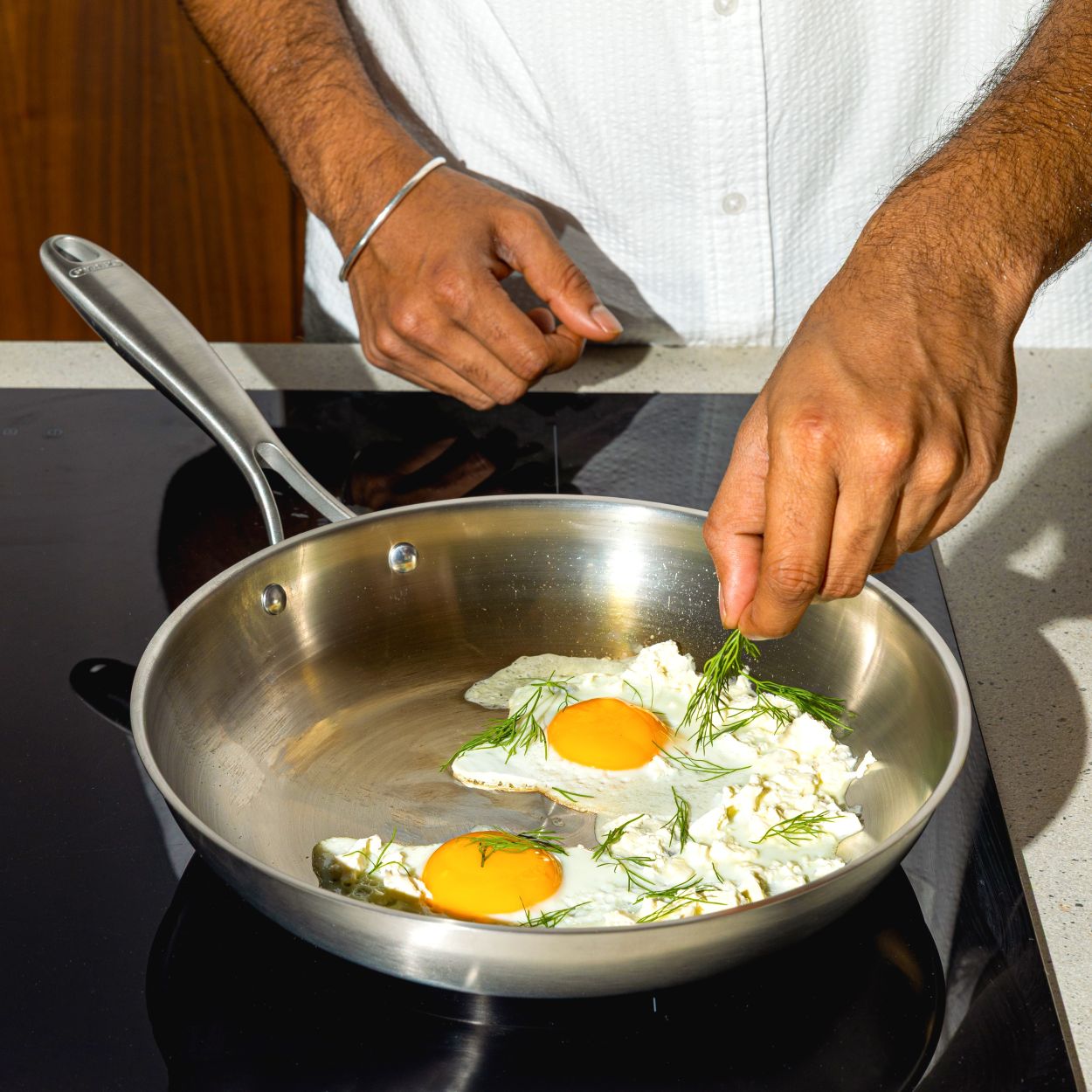 Pyrex Stainless Steel Frying Pan 24cm