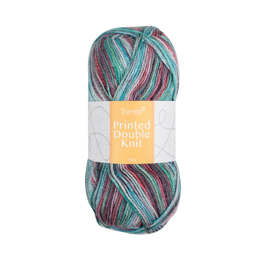 Knitting Yarn: Print: Double Knitting: 100g: Berry