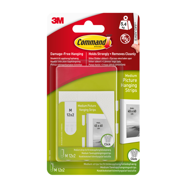 Command Medium Picture Strips 3pk