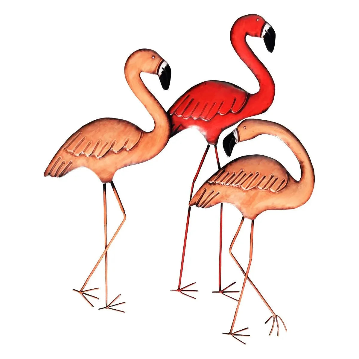 3 Flamingos Wall Art