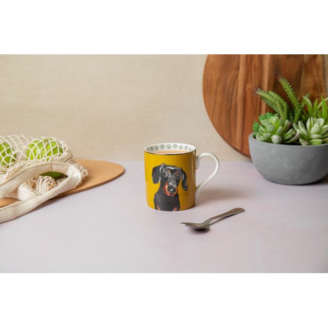 Mikasa Dachshund Straight-Sided Porcelain Mug, 280ml