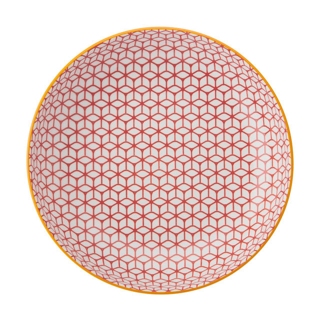 Mikasa Blue Geometric Stoneware Bowl, 900ml, 21 x 5cm