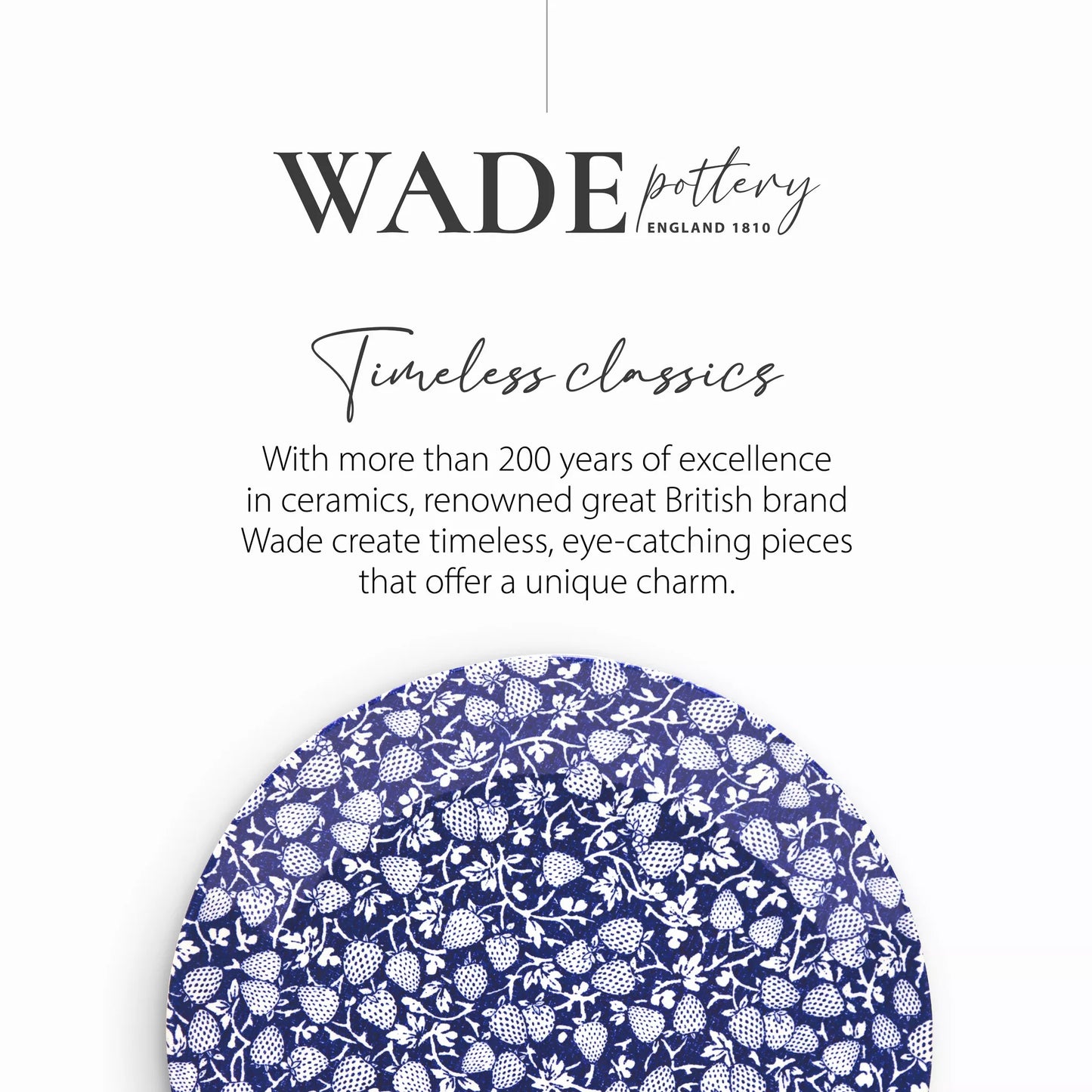 Eton Collection Serving Plate - Blue Strawberry Pattern