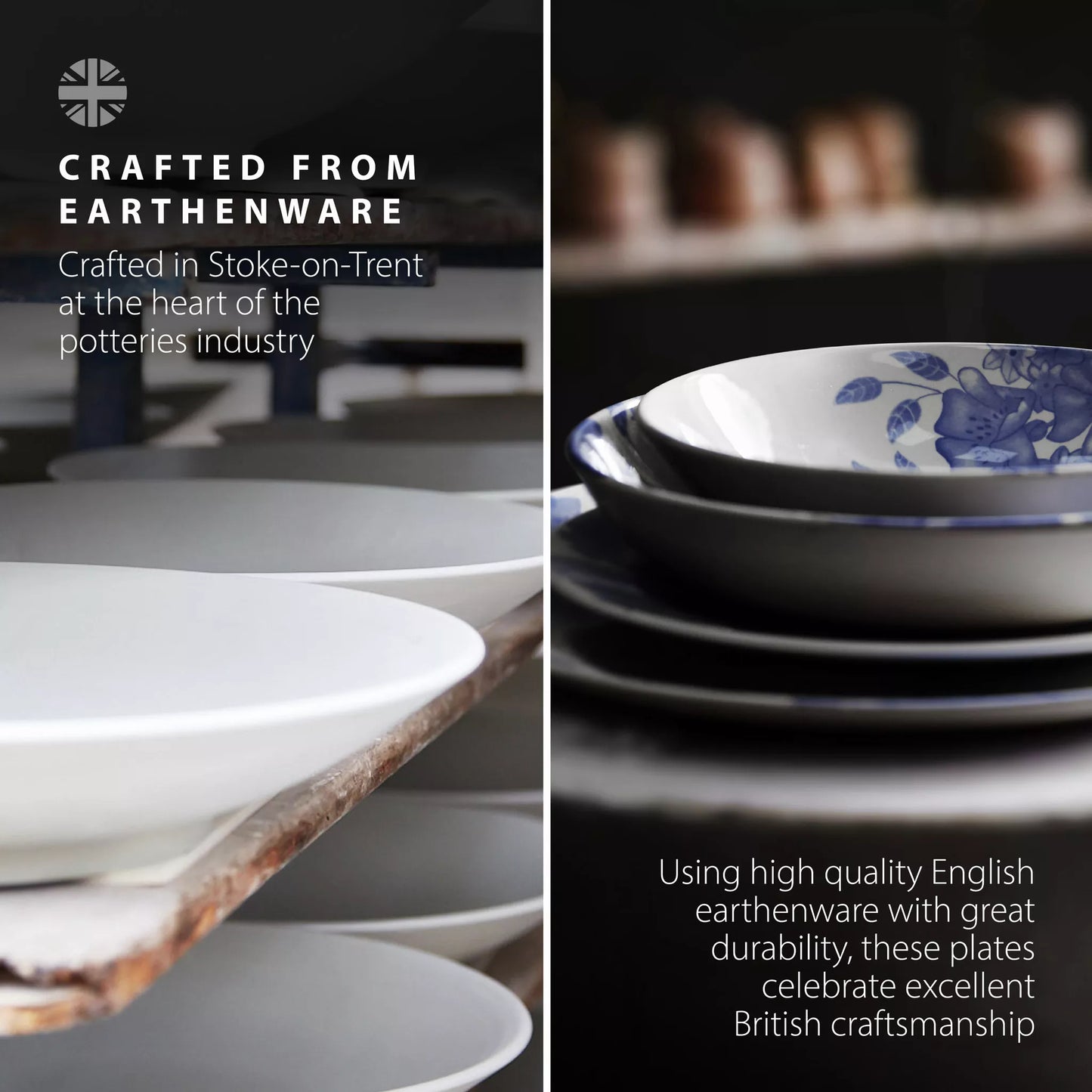 Blue Floral Pasta/Serving Dish