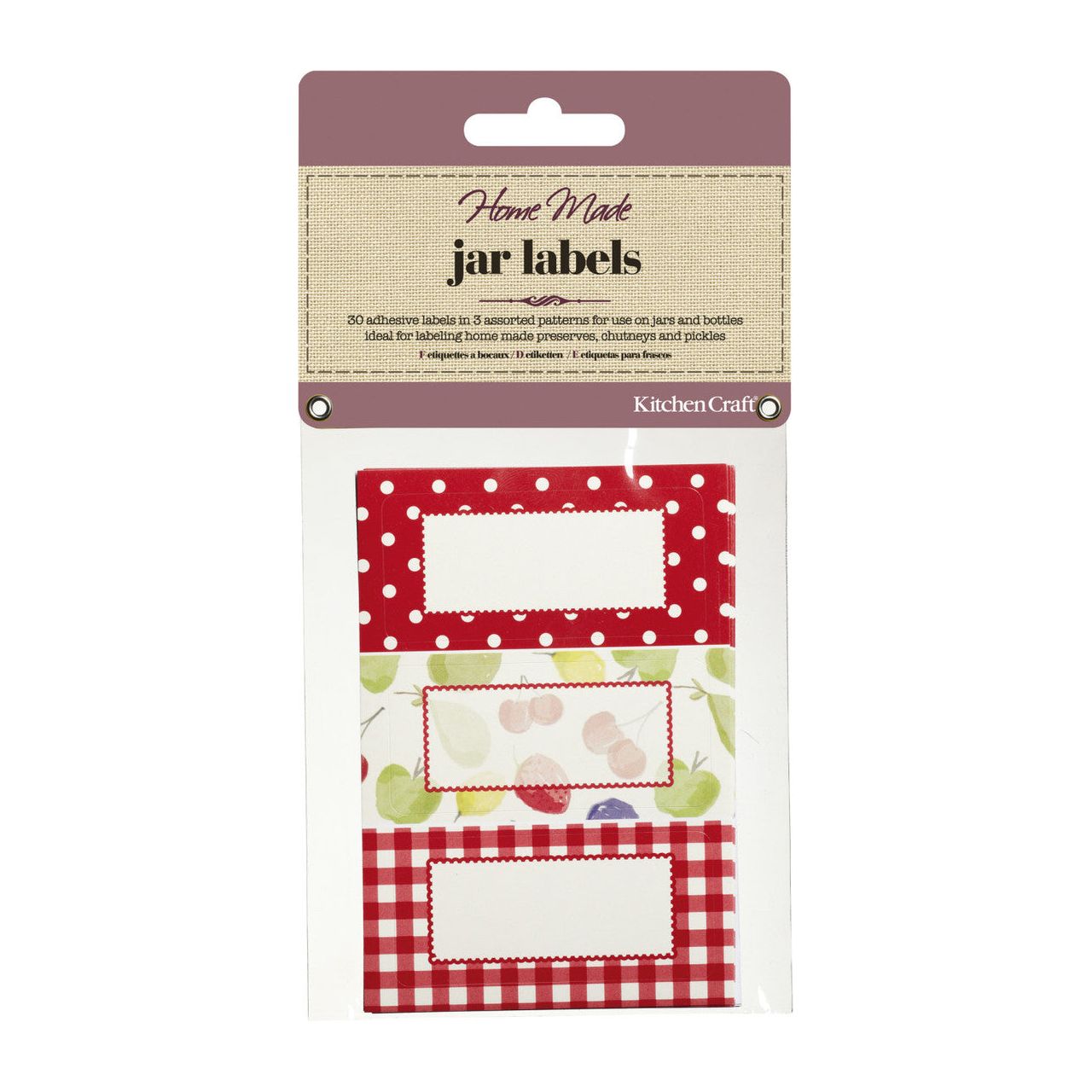 Home Made Pack of 30 Jam Jar Labels - Orchard