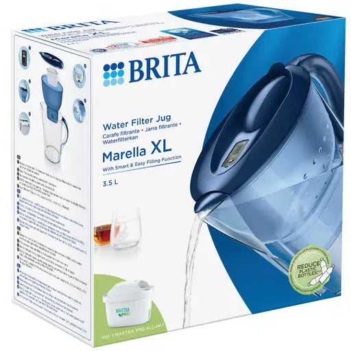 3.5L Marella Water Filter Jug with 1 Cartridge Blue