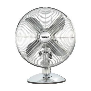 12 Inch Retro Desk Fan Chrome