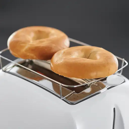 2 Slice Textures Toaster White