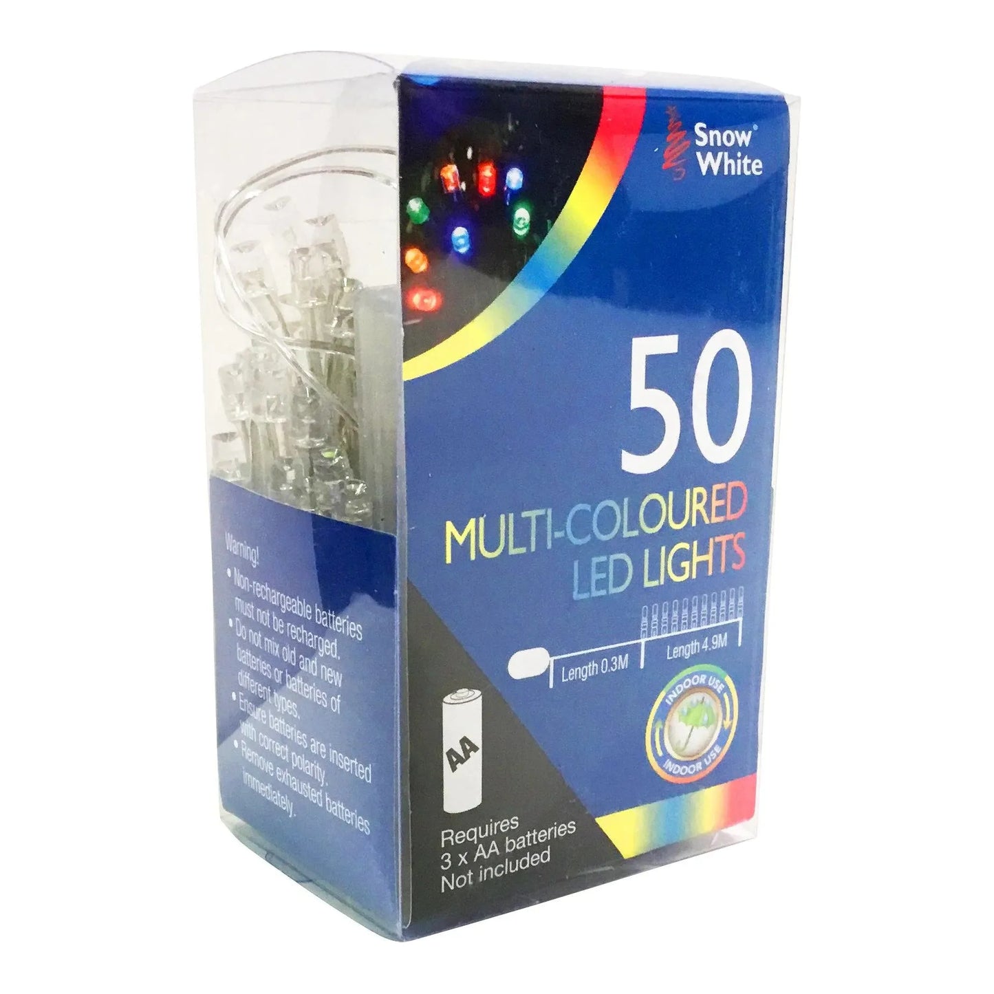 50 LED String Lights Battery Operated Warm White