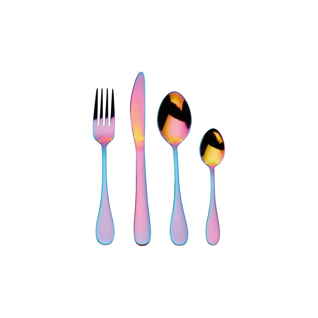 Mikasa Iridescent Cutlery Set in Gift Box, Stainless Steel, 16 Pieces (Service for 4)