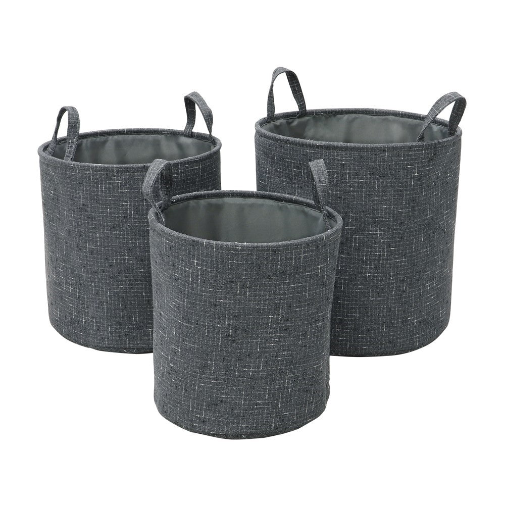 Shadow Round Fabric Storage Baskets