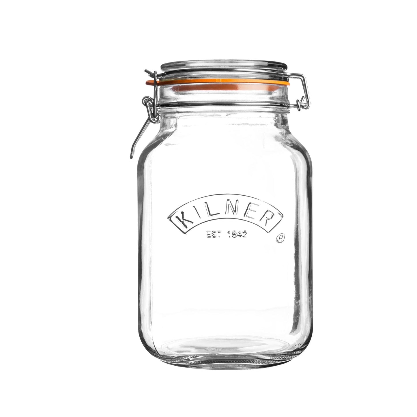 Clip Top Square Jar 1.5 Litre