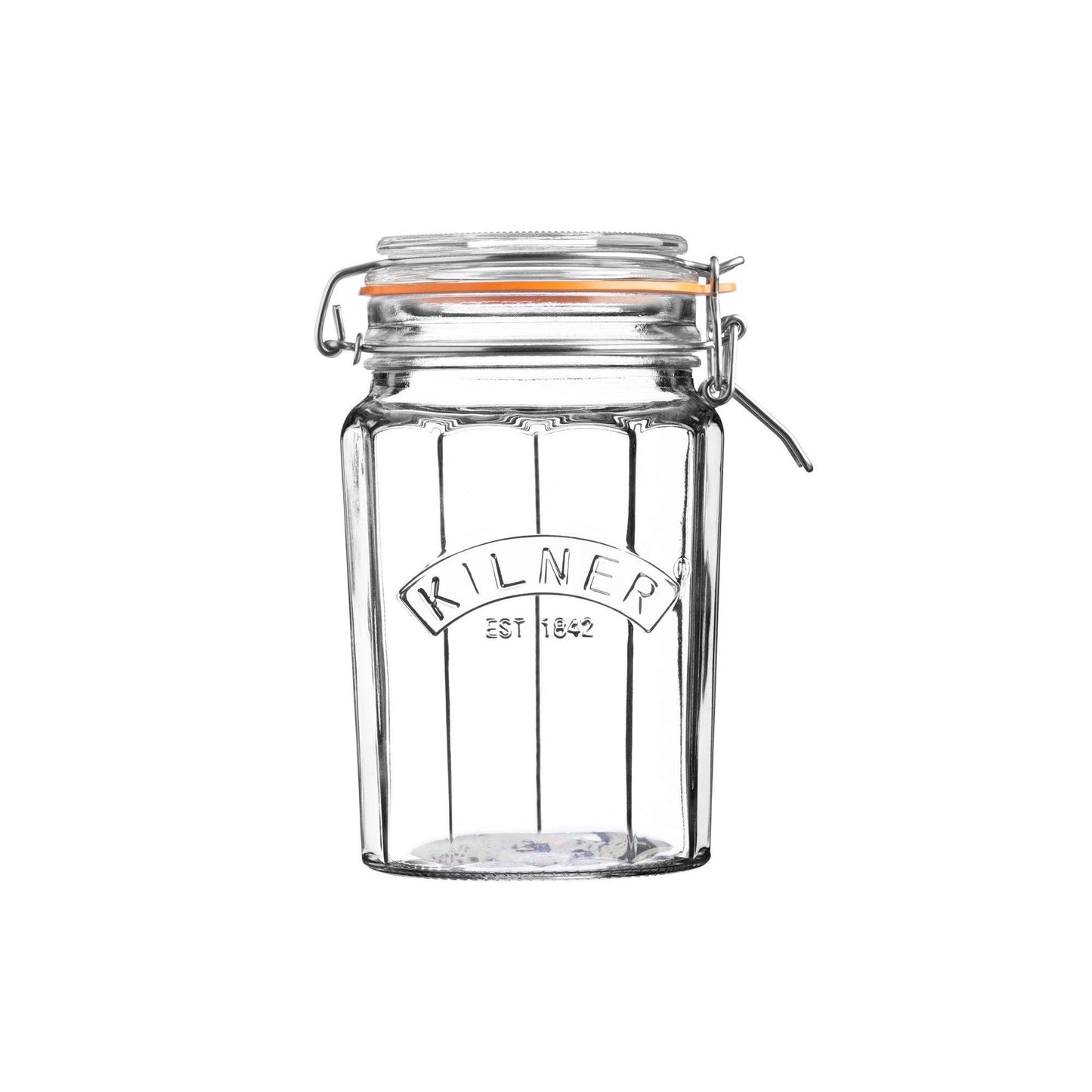 Facetted Clip Top Jar