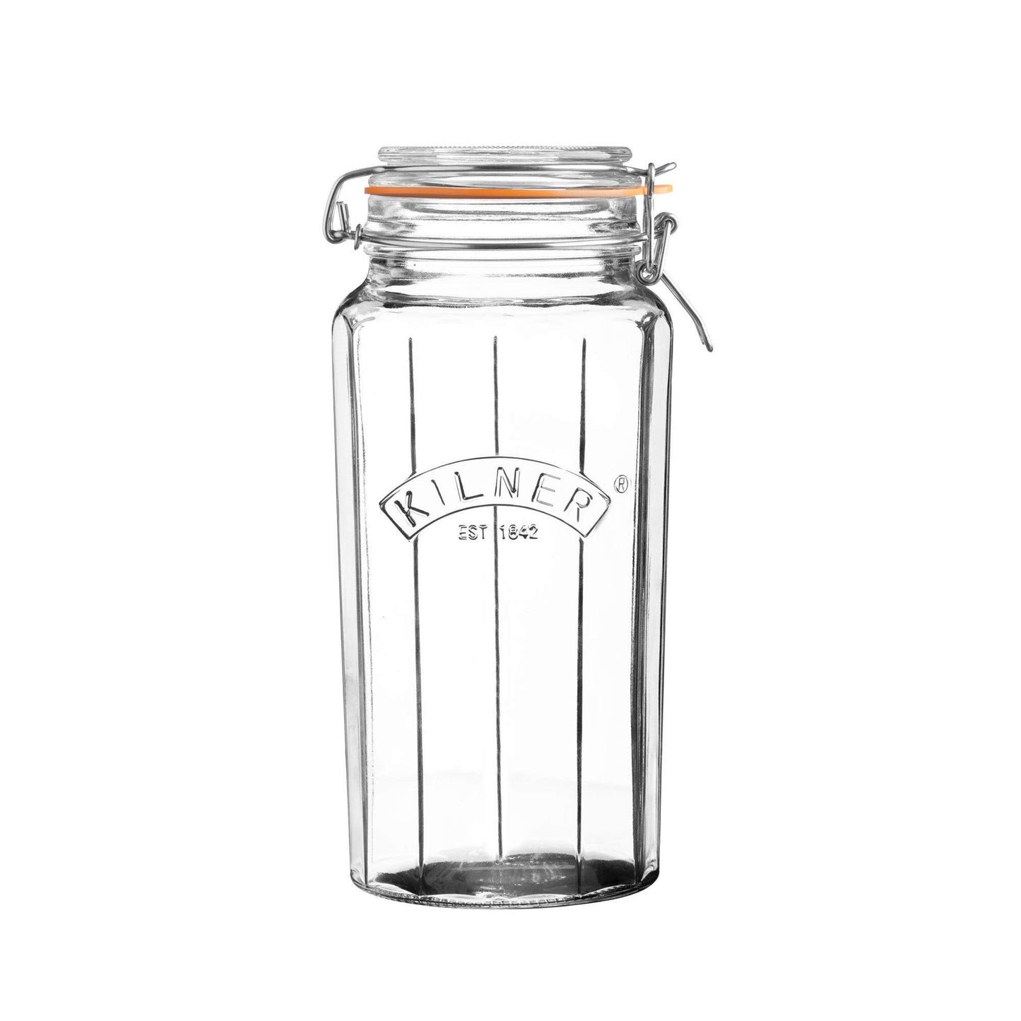 Facetted Clip Top Jar