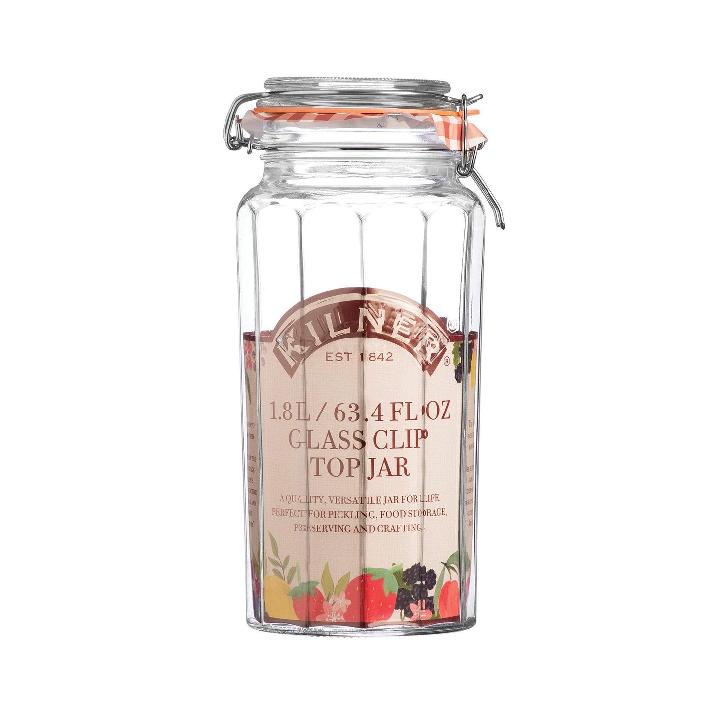 Facetted Clip Top Jar