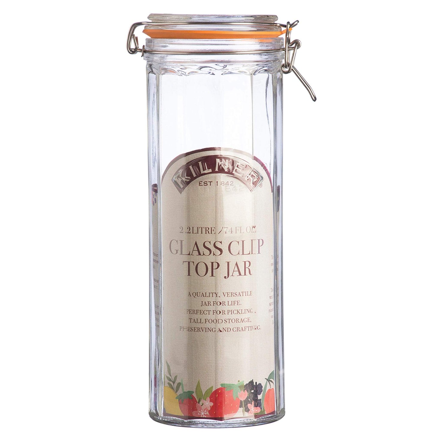 Facetted Clip Top Jar