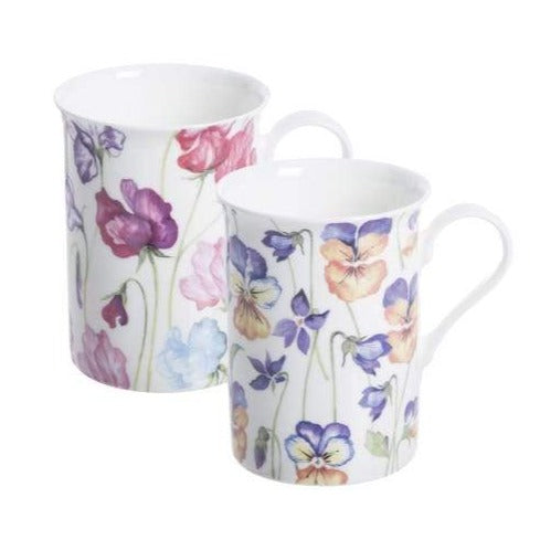 Viola & Sweetpea Bone China Mug
