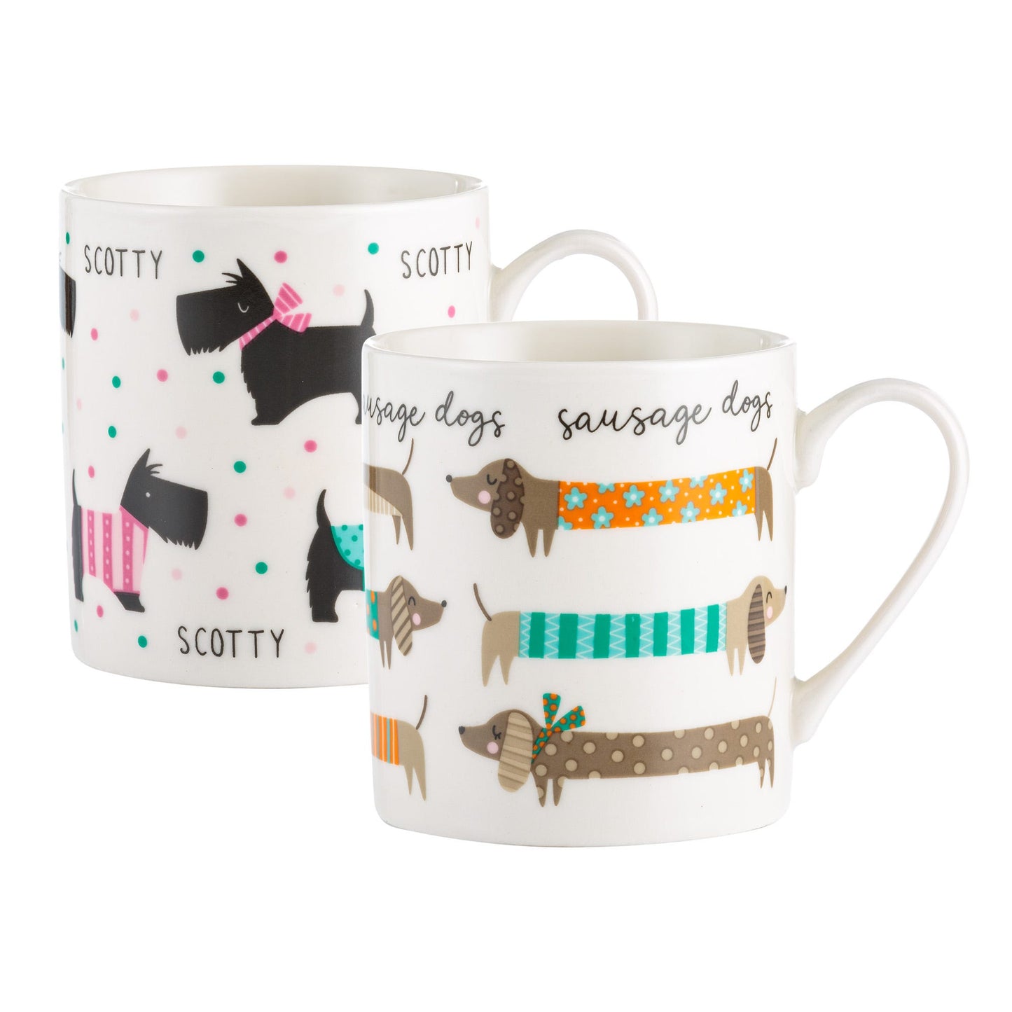 Sausage & Scotty Fine China Mugs