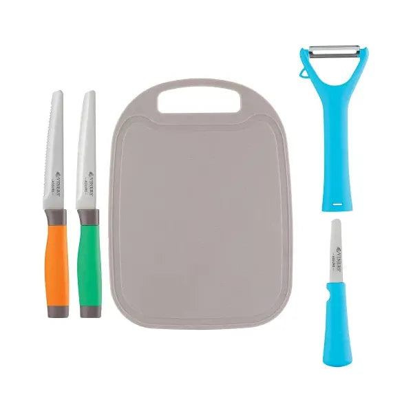 Assure Colour Code Knife, Peeler & Board Set
