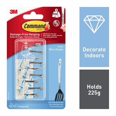 Command Clear Small Wire Hooks with Clear Strips Value Pack