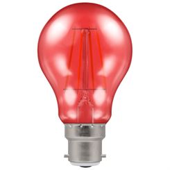 LED Filament GLS Harlequin Non-Dimmable 4.5W Red BC-B22